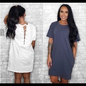 Charcoal Cage Back Dress •NEW•